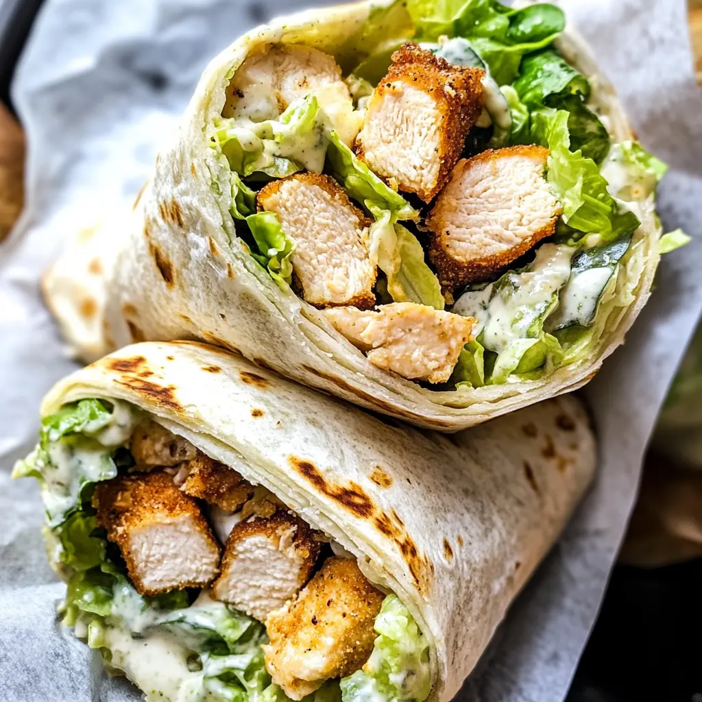 Wrap your taste buds around this delicious Chicken Caesar Wrap! Made with tender grilled chicken, crisp romaine lettuce, and creamy Caesar dressing, this wrap is quick to prepare and perfect for a healthy lunch or snack. It's packed with flavor and nutrients that will keep you energized throughout the day. Save this recipe to enjoy a tasty meal on-the-go anytime!