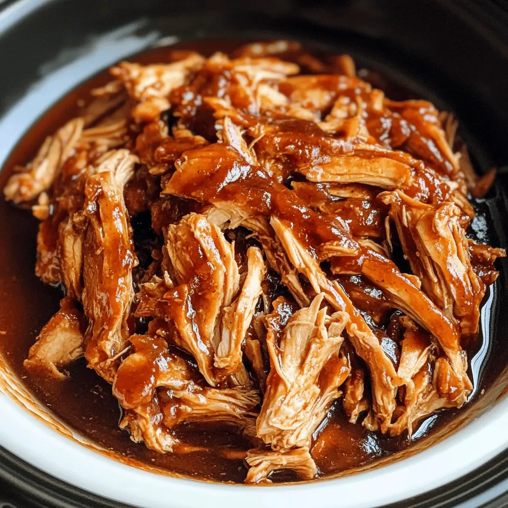 Transform dinner with this easy Crock Pot BBQ Chicken recipe! Featuring tender pulled chicken soaked in delicious barbecue sauce, this dish is perfect for sandwiches, tacos, or meal prep. Just set it and forget it! Save this recipe for your next family gathering or a cozy night in. Enjoy the flavor with minimal effort!