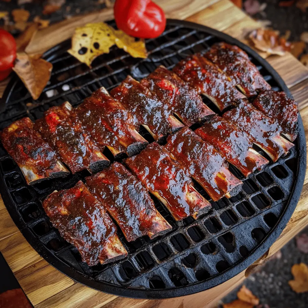 Get ready for the most tender, fall-off-the-bone ribs you've ever tasted! These grilled ribs, coated in a delicious blend of spices and barbecue sauce, promise to delight your taste buds. Perfect for summer cookouts or family gatherings. Save this recipe and impress your friends at the next barbecue!
