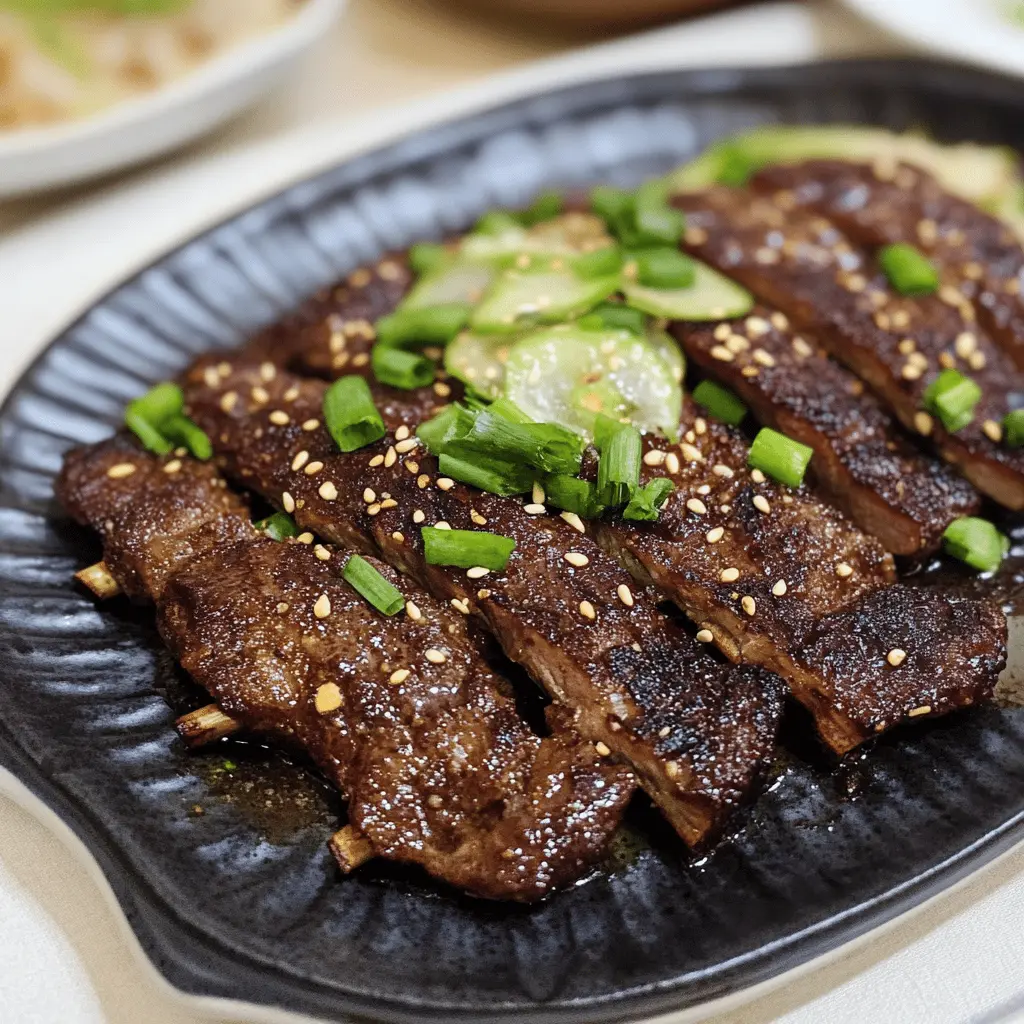 Get ready to spice up your grill game with these mouthwatering Grilled Korean Short Ribs! These tender, flavorful ribs are marinated in a perfect blend of soy sauce, garlic, and brown sugar, ensuring they’re packed with taste. Ideal for summer BBQs or family gatherings, you’ll want to save this recipe to impress your guests!