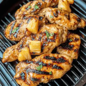 Juicy grilled chicken meets the sweet and tangy flavors of honey and pineapple in this delightful recipe! Perfect for summer barbecues or a quick weeknight dinner, this dish is sure to impress. With just a handful of ingredients, it's both simple and delicious. Save this recipe for your next gathering and enjoy a burst of tropical goodness on your plate!