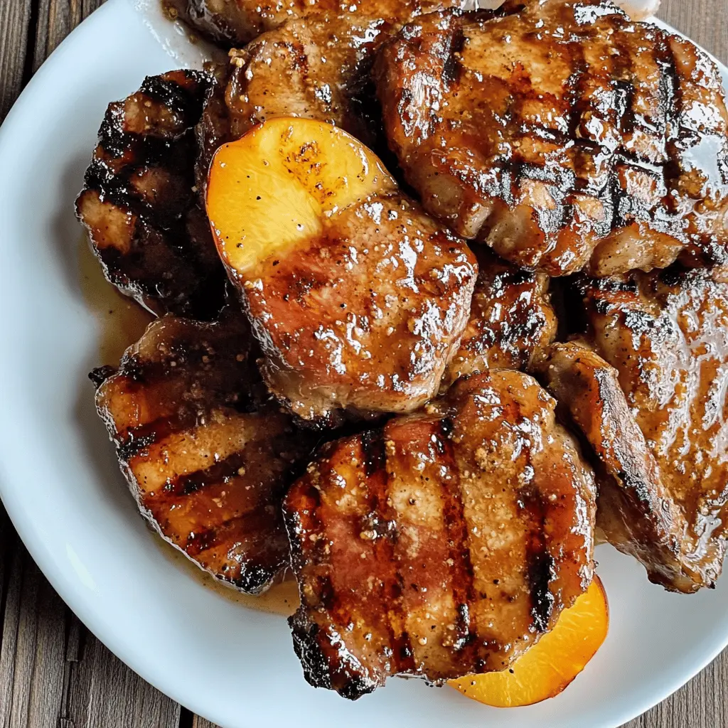 Fire up your grill for these Juicy Grilled Pork Chops with a tantalizing Spicy Peach Glaze! This recipe combines savory pork with a sweet and spicy sauce that’s perfect for summer cookouts. Ideal for family dinners or gatherings with friends, these chops are sure to impress. Save this pin for a mouthwatering meal that brings a burst of flavor to your plate!