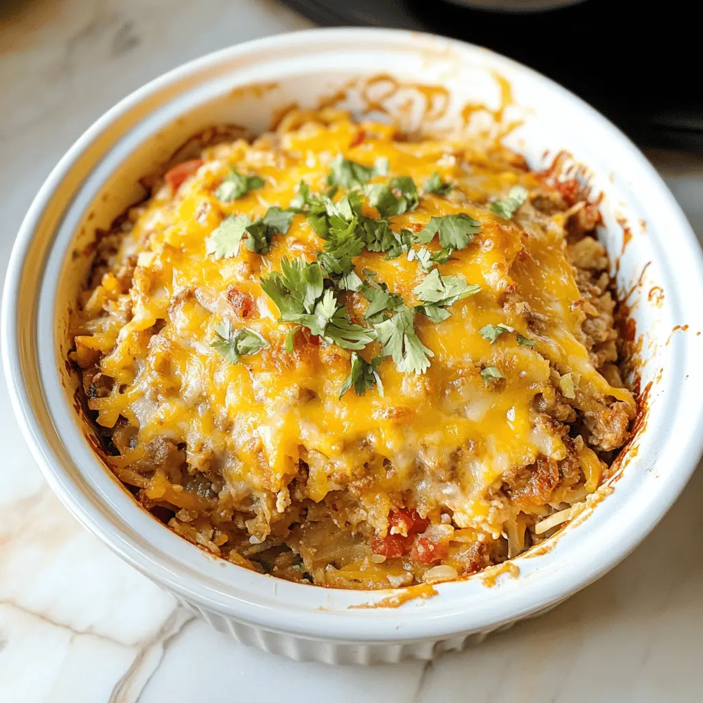 Get ready for a delicious twist on comfort food with this Taco Crock Pot Hashbrown Casserole! Made with hearty hashbrowns, zesty taco seasoning, and gooey cheese, it's perfect for family dinners or potlucks. Just set it and forget it! Save this recipe for your next gathering and enjoy a crowd-pleaser that's easy to prepare and always satisfying.