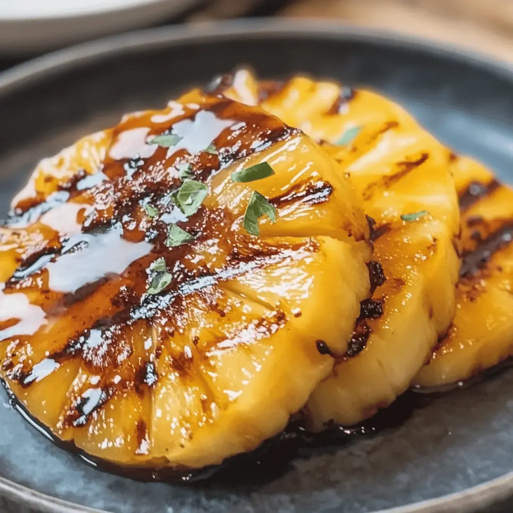 Get ready to elevate your summer BBQs with this mouthwatering grilled pineapple recipe! This dish features juicy pineapple slices perfectly caramelized with a sweet brown sugar rum glaze. It’s simple yet delicious, making it a fantastic dessert or a tropical side dish for your next gathering. Save this recipe to impress your guests and enjoy the taste of summer anytime!