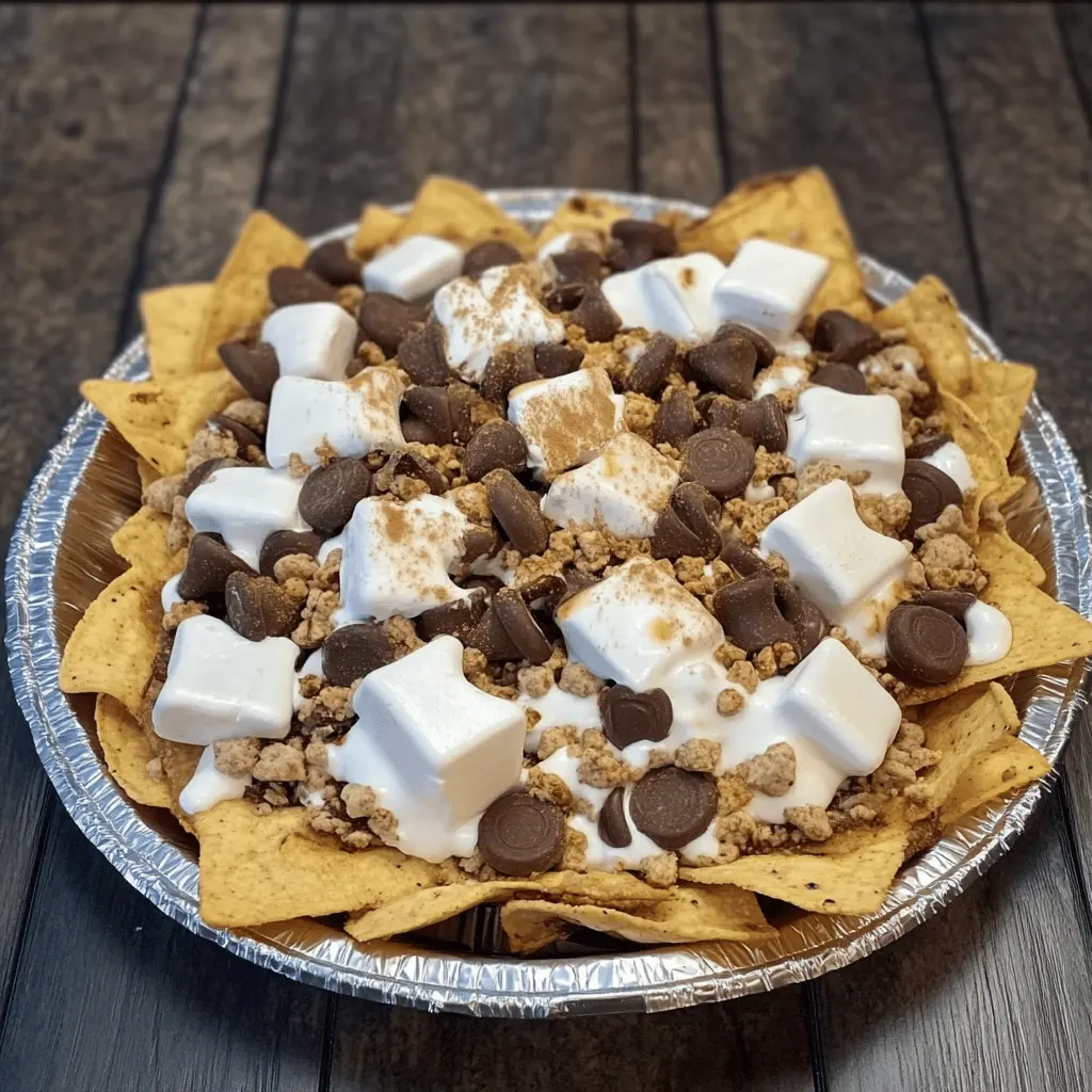 Looking for a fun twist on a classic treat? These Original S'mores Nachos combine gooey chocolate, marshmallows, and crunchy graham crackers for a delightful dessert everyone will love. Perfect for summer nights or cozy gatherings, save this easy recipe to enjoy the sweet flavors of s'mores in a whole new way!
